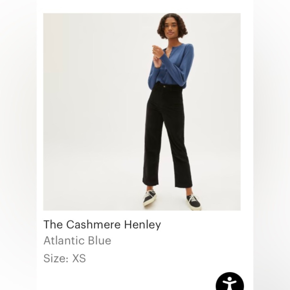 Everlane cashmere Henley sweater